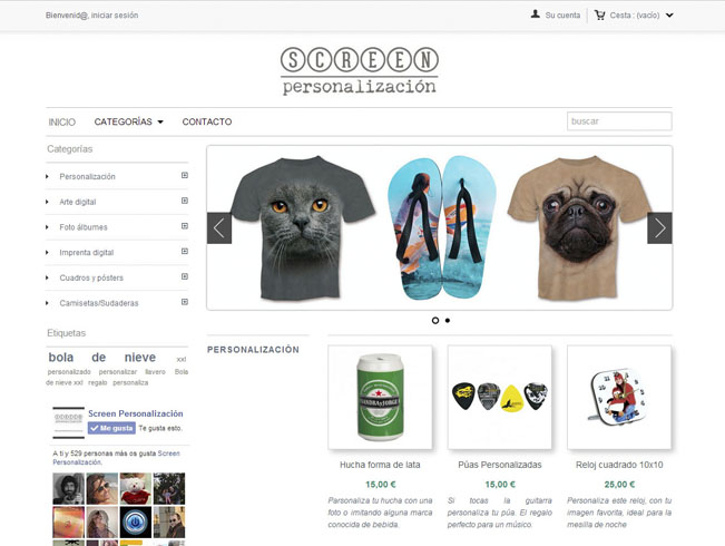 Screenpersonalización Web
